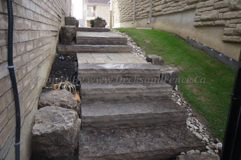 Natural stone stairs Toronto decks design & deck building company
