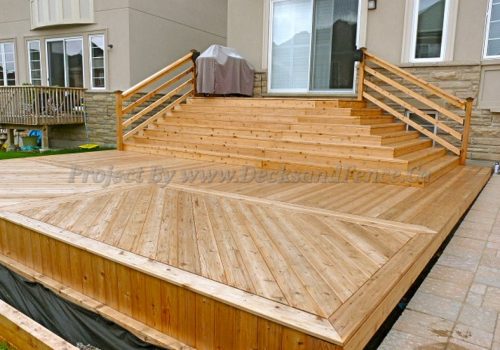 Multi level cedar deck